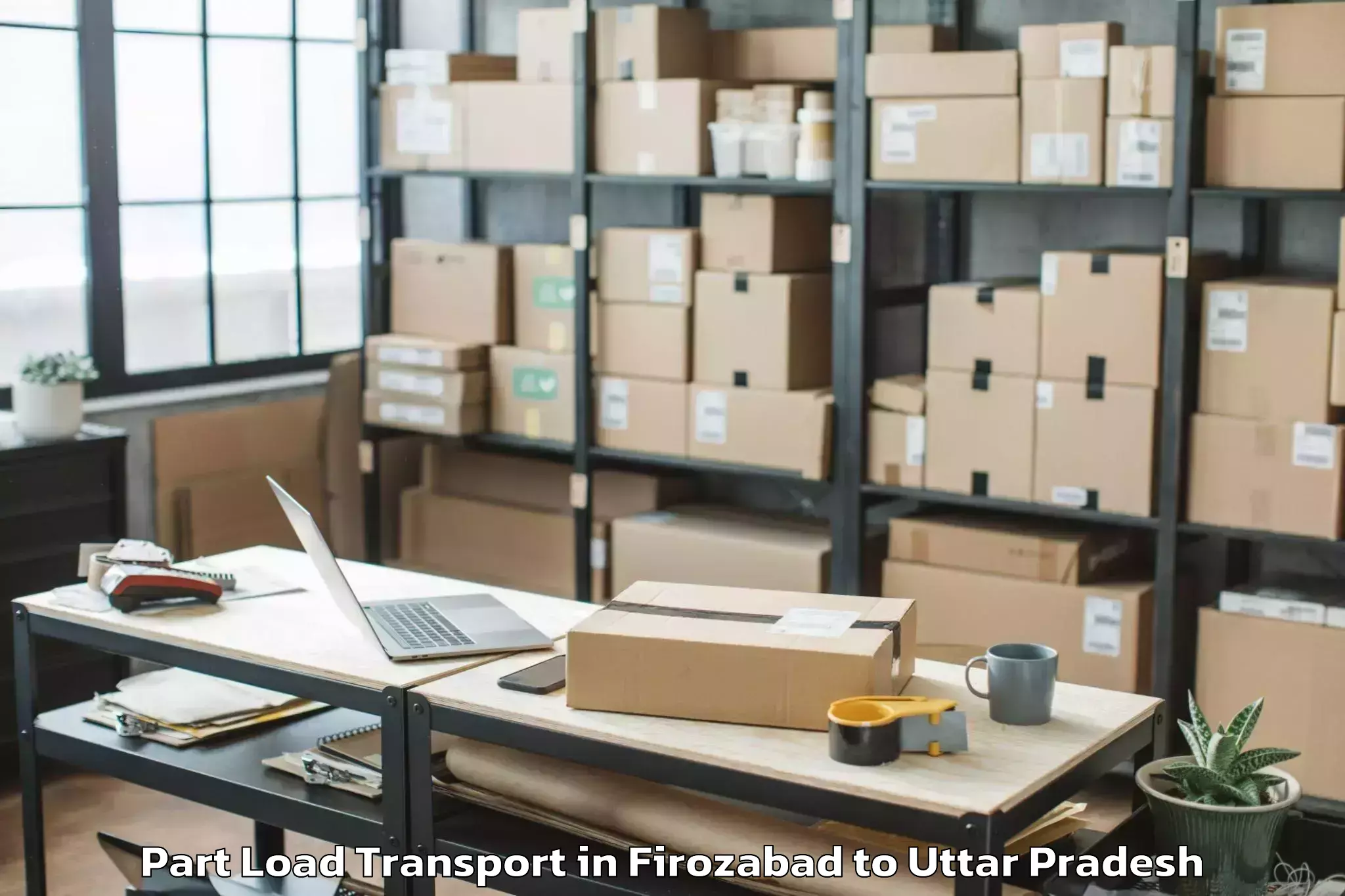 Reliable Firozabad to Chandadih Part Load Transport